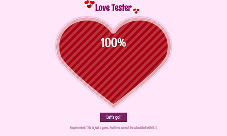 Love Tester - Free Online Mobile Game on